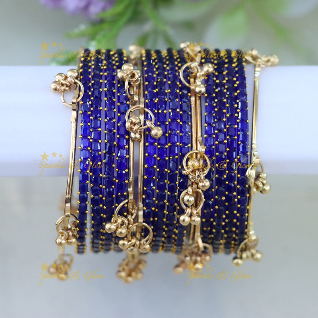 Exquisite Multi-Color Kashmiri Glass Bangle Set