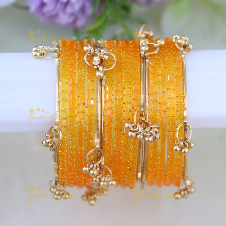 Exquisite Multi-Color Kashmiri Glass Bangle Set
