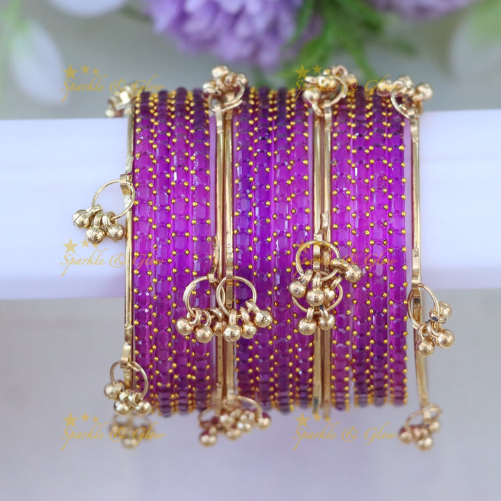 Exquisite Multi-Color Kashmiri Glass Bangle Set