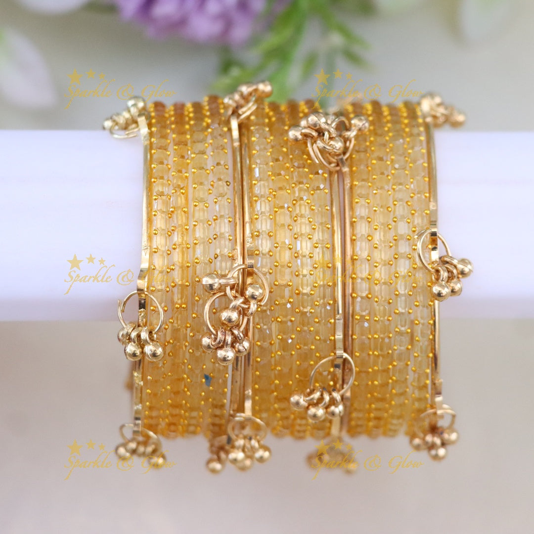 Exquisite Multi-Color Kashmiri Glass Bangle Set