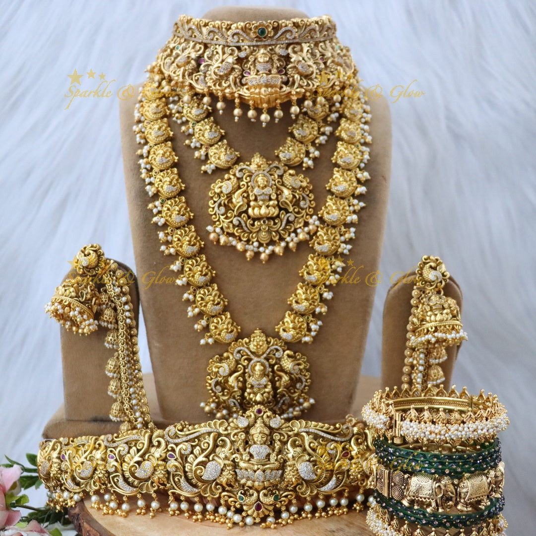 Exquisite Indian Temple Bridal Jewellery Set - Perfect for Weddings