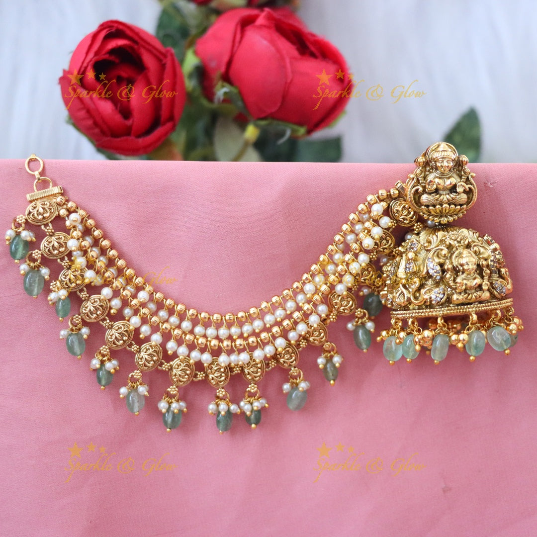 Exquisite Mahalakshmi Earring & Earchain Combo