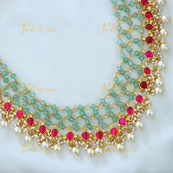 Elegant Handmade Beads Necklace - Festive Special