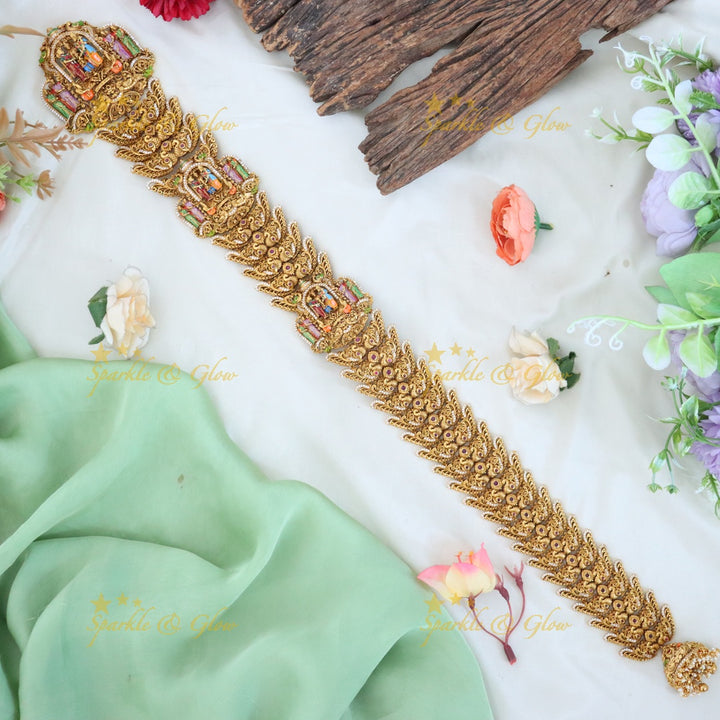 Exquisite Gold Temple Jada Billa Hair Jewelry