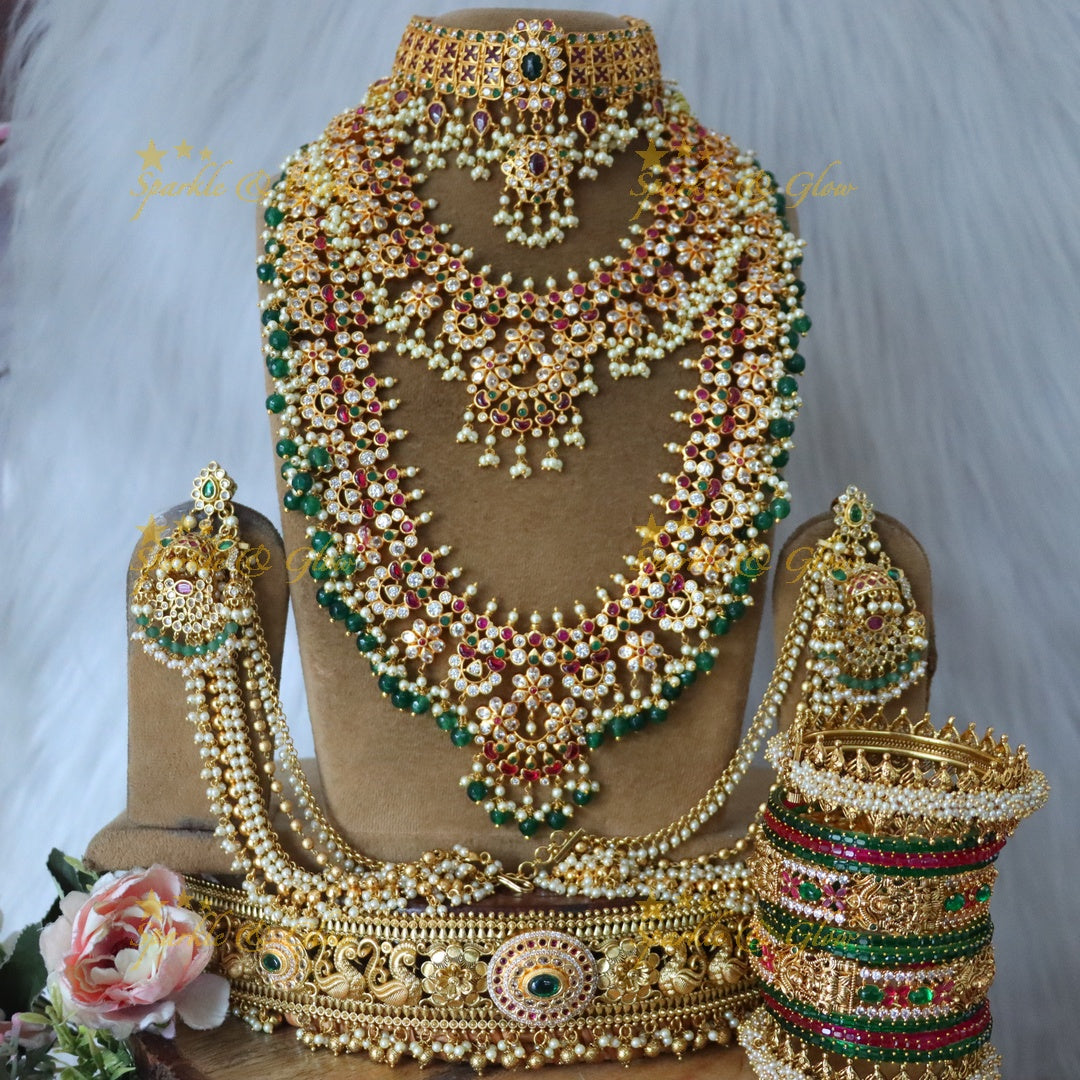 Guttapusalu Pearl Bridal Set - Traditional Elegance