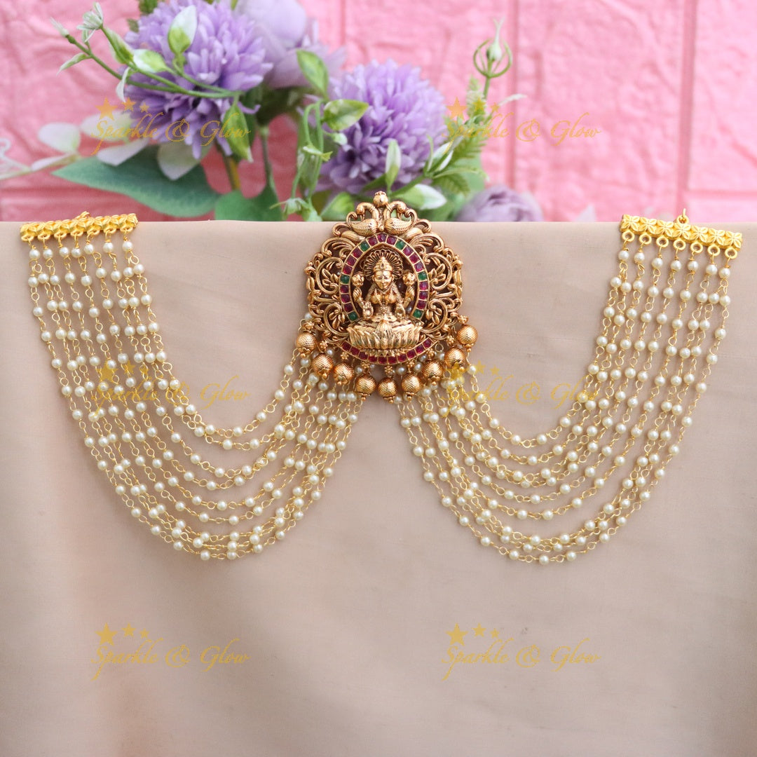 Exquisite Kemp Lakshmi Hair Ornament Set for Elegance