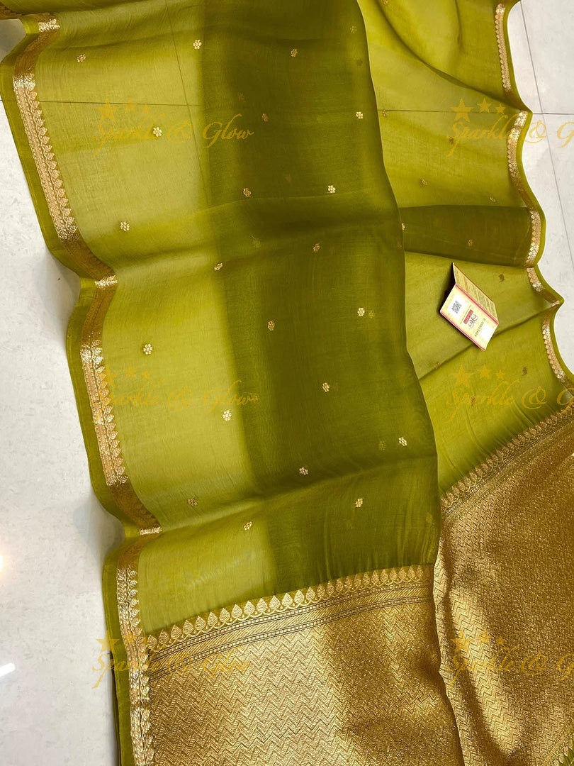 Elegant Banarasi Semi Kora Organza Saree - New Arrival