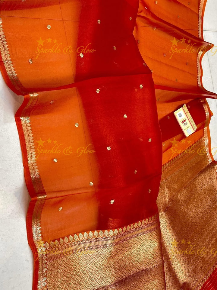 Elegant Banarasi Semi Kora Organza Saree - New Arrival