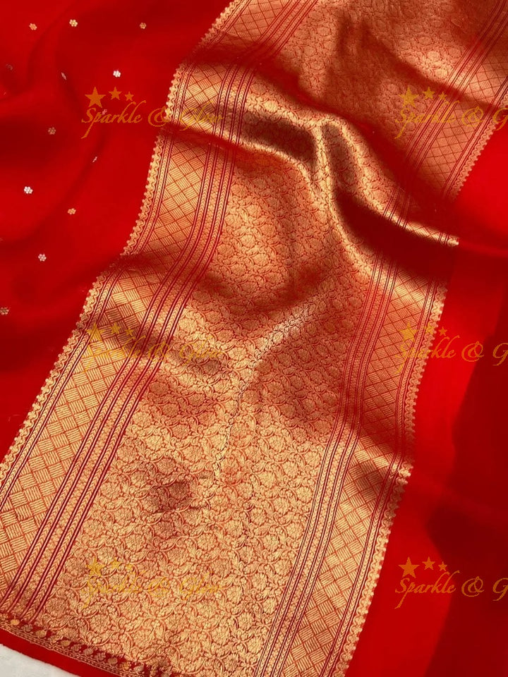 Elegant Banarasi Semi Kora Organza Saree - New Arrival