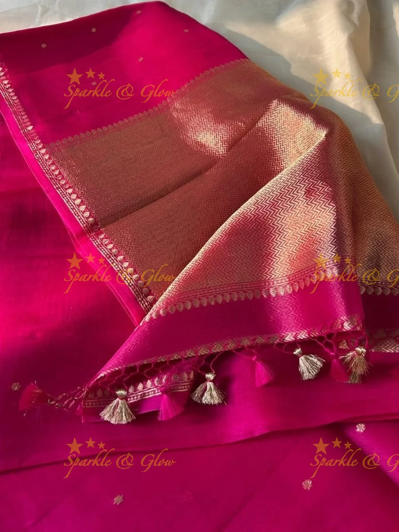 Elegant Banarasi Semi Kora Organza Saree - New Arrival