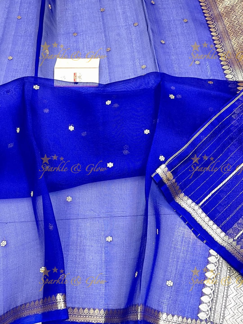 Elegant Banarasi Semi Kora Organza Saree - New Arrival