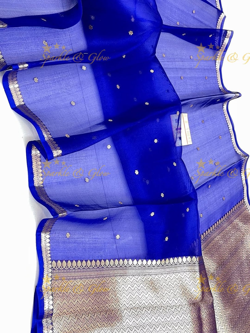 Elegant Banarasi Semi Kora Organza Saree - New Arrival
