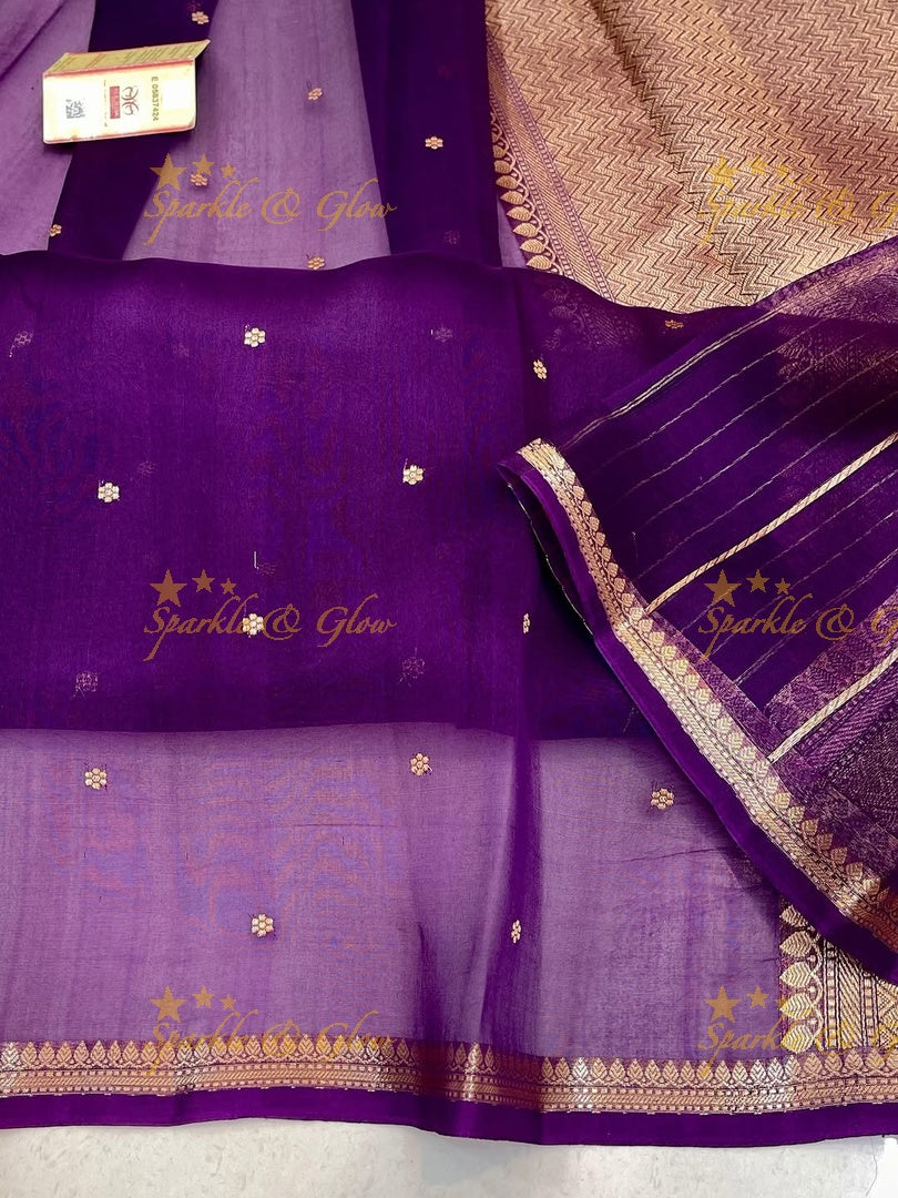 Elegant Banarasi Semi Kora Organza Saree - New Arrival