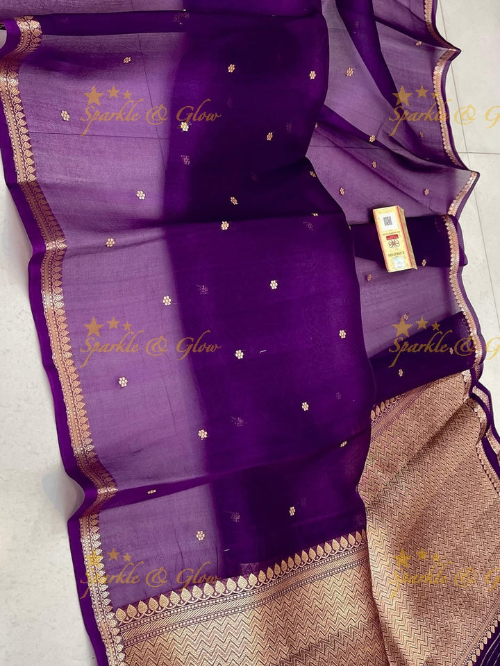 Elegant Banarasi Semi Kora Organza Saree - New Arrival