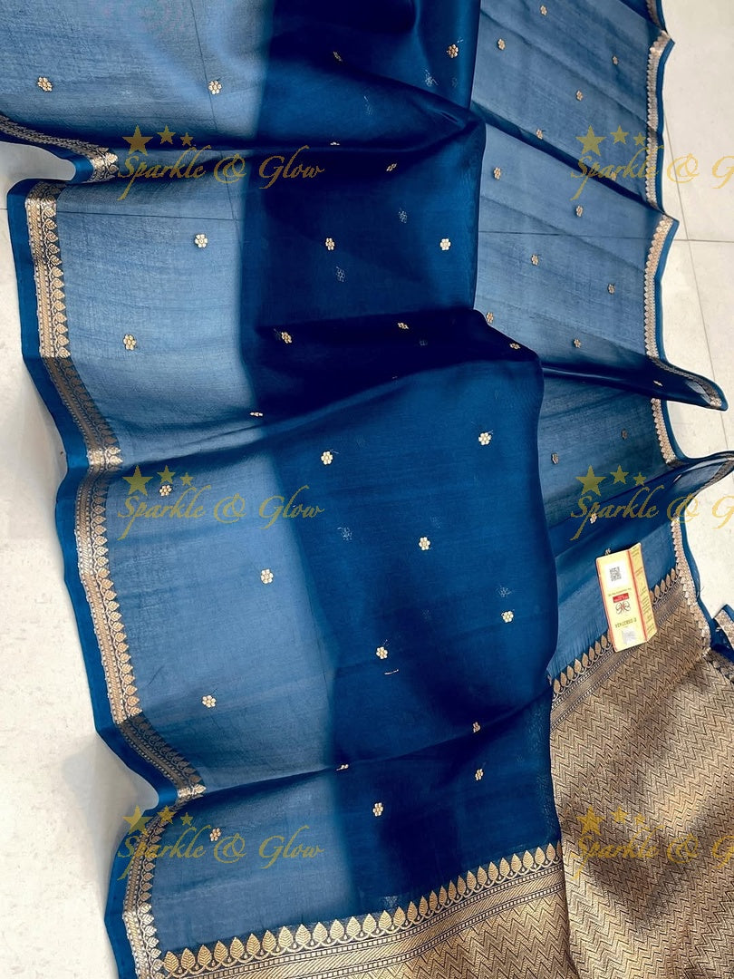 Elegant Banarasi Semi Kora Organza Saree - New Arrival