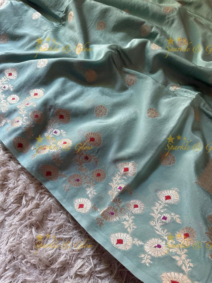 Luxury Banarasi Saree with Tissue Organza Fabric