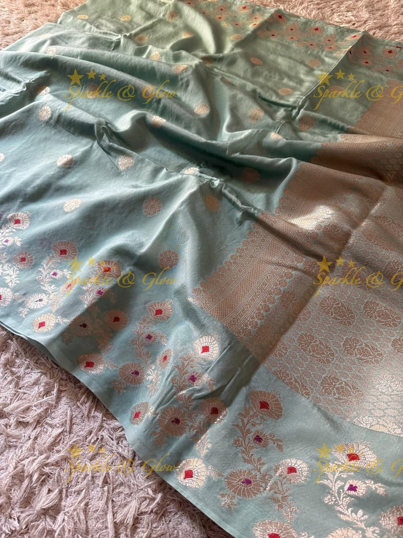 Luxury Banarasi Saree with Tissue Organza Fabric