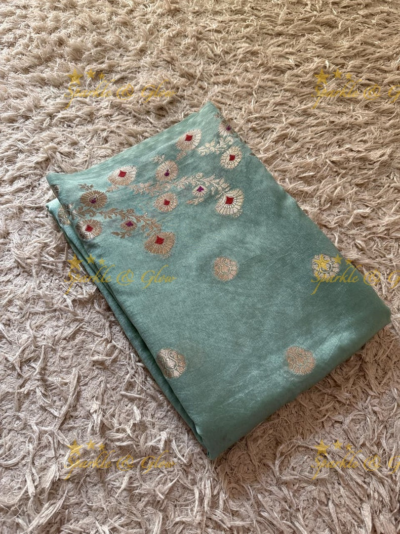 Luxury Banarasi Saree with Tissue Organza Fabric