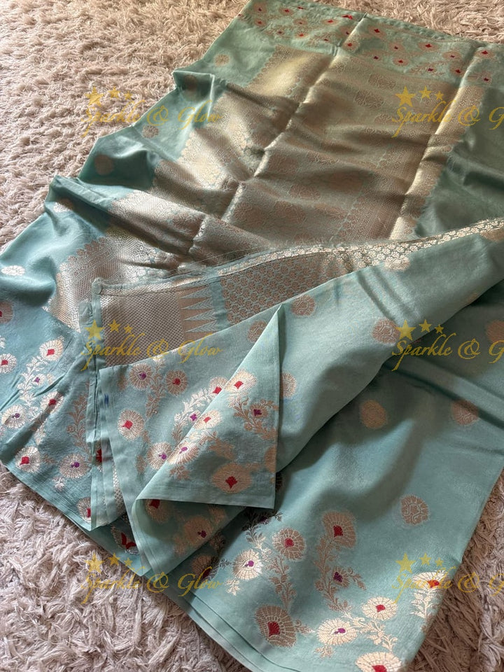 Luxury Banarasi Saree with Tissue Organza Fabric