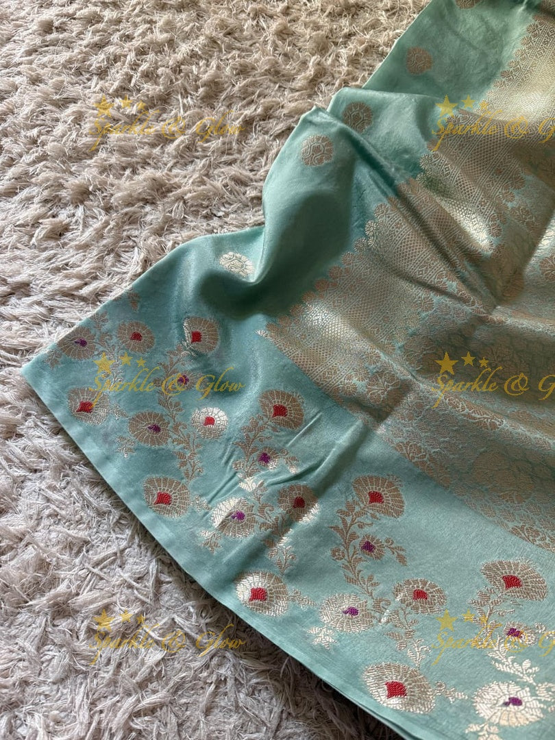 Luxury Banarasi Saree with Tissue Organza Fabric