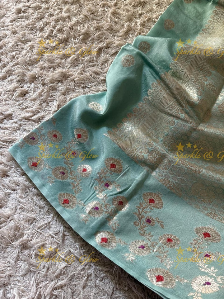 Luxury Banarasi Saree with Tissue Organza Fabric