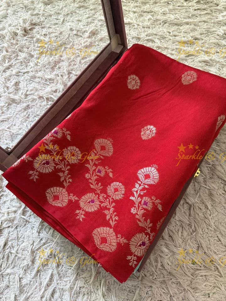 Luxury Banarasi Saree with Tissue Organza Fabric
