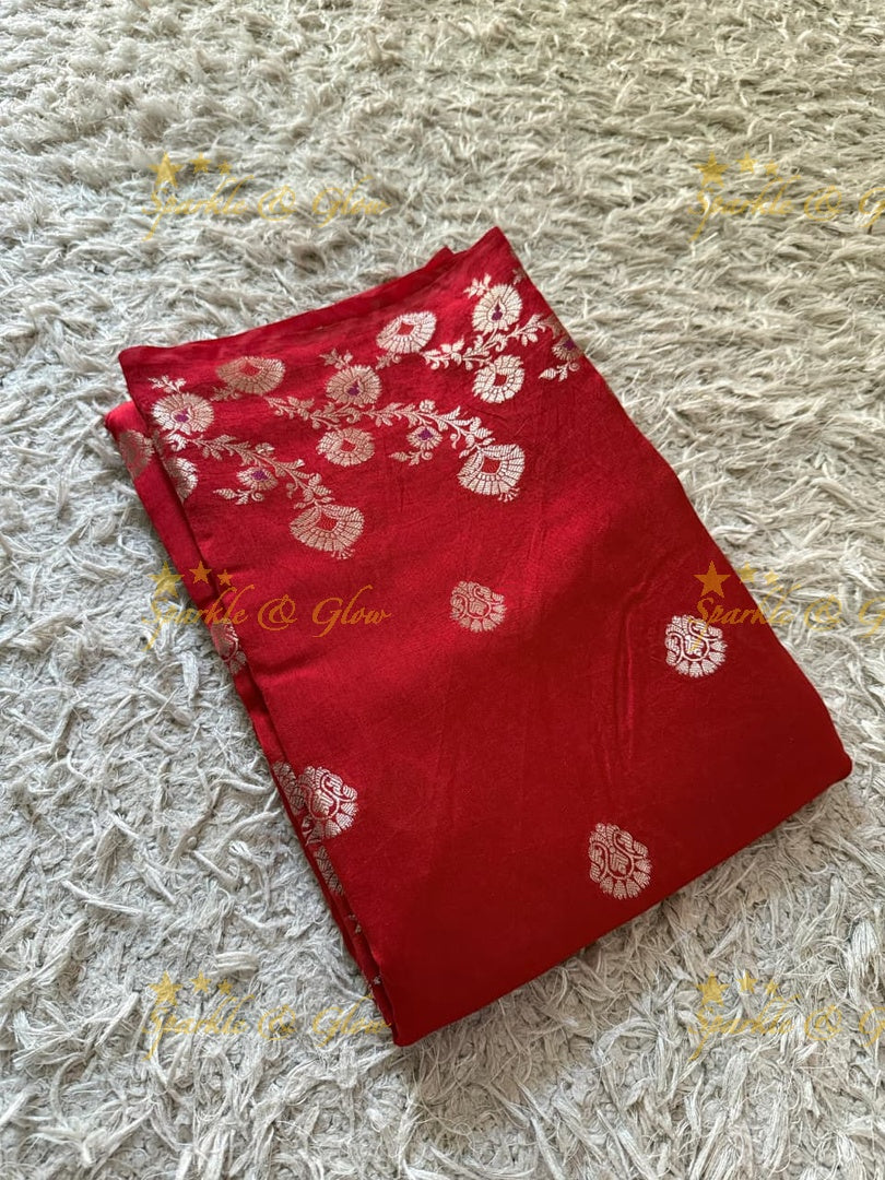Luxury Banarasi Saree with Tissue Organza Fabric