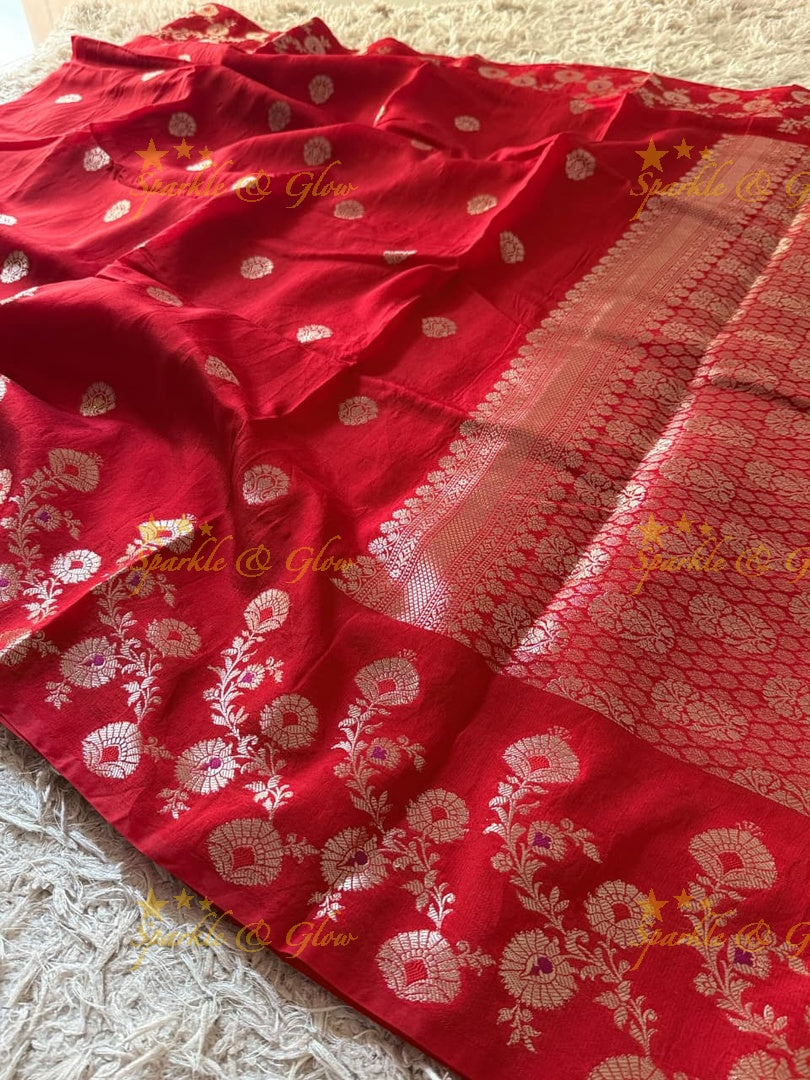 Luxury Banarasi Saree with Tissue Organza Fabric