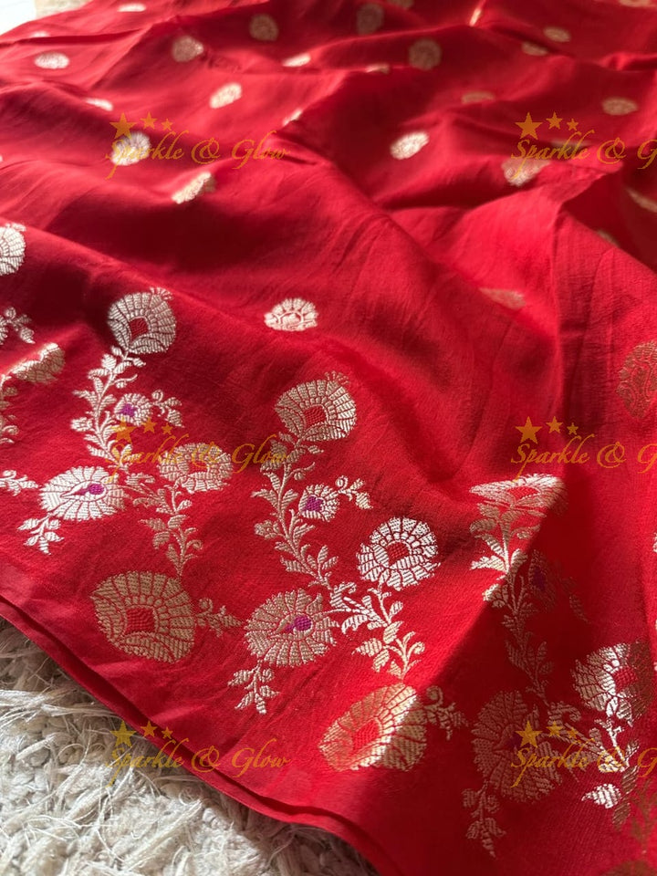 Luxury Banarasi Saree with Tissue Organza Fabric