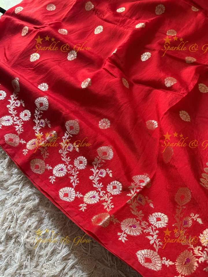 Luxury Banarasi Saree with Tissue Organza Fabric