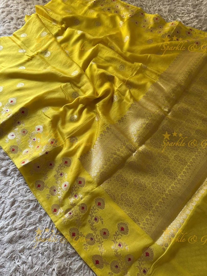 Luxury Banarasi Saree with Tissue Organza Fabric