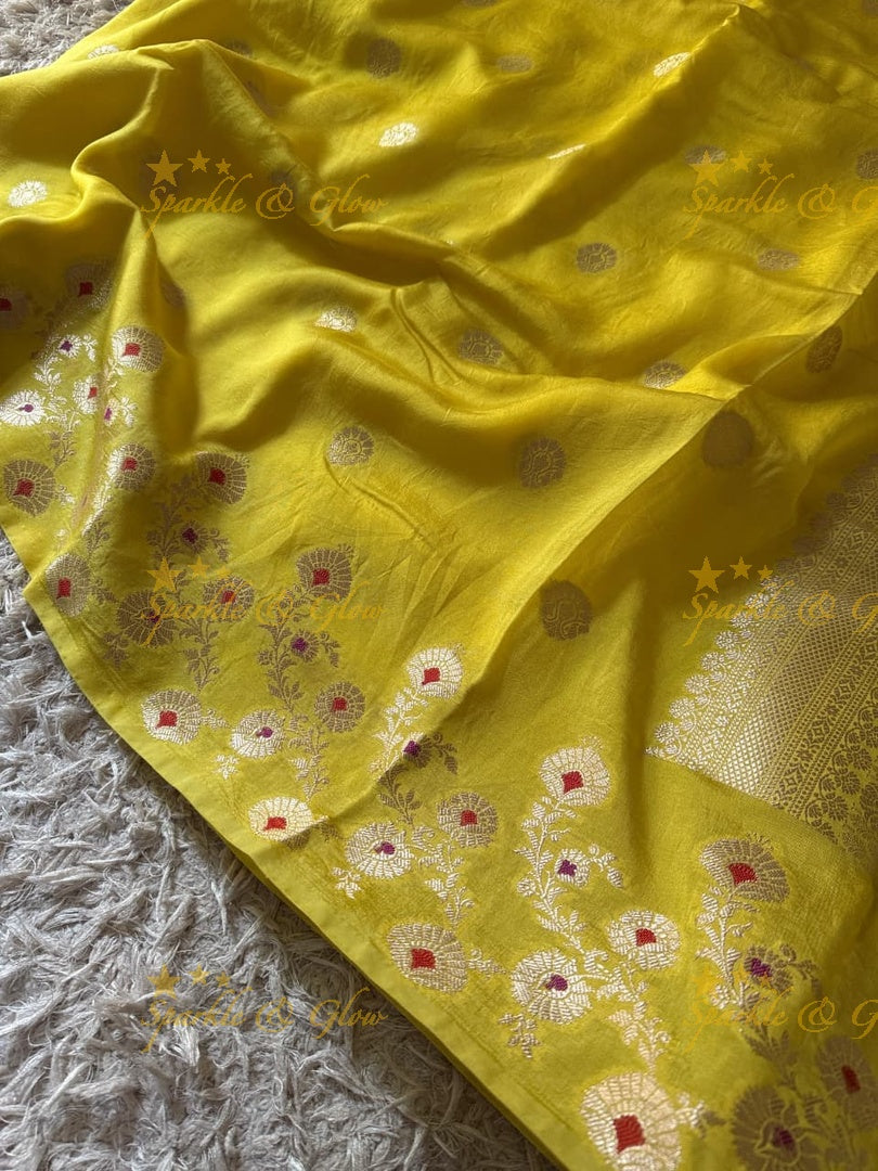 Luxury Banarasi Saree with Tissue Organza Fabric