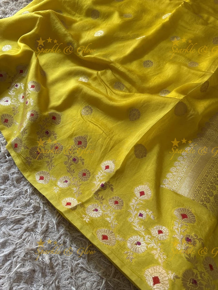 Luxury Banarasi Saree with Tissue Organza Fabric