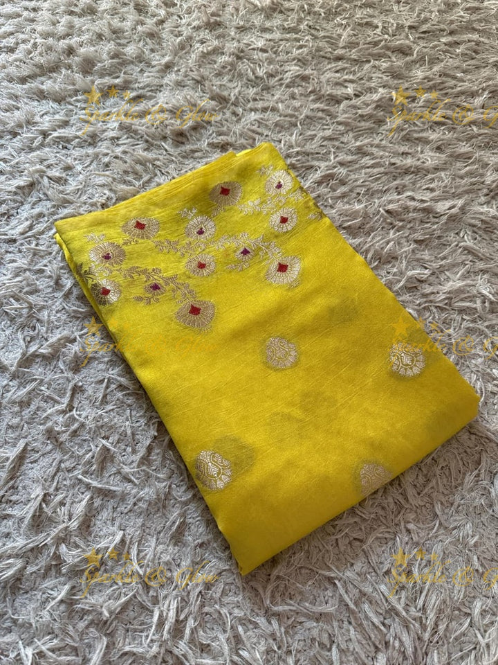 Luxury Banarasi Saree with Tissue Organza Fabric