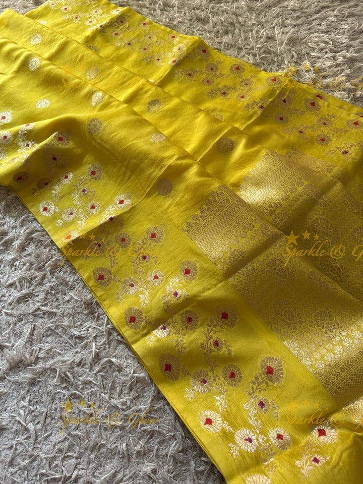 Luxury Banarasi Saree with Tissue Organza Fabric