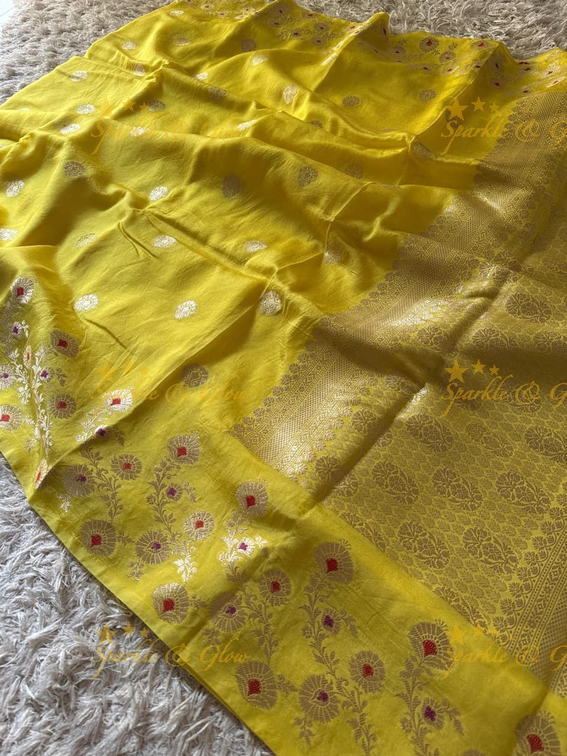 Luxury Banarasi Saree with Tissue Organza Fabric