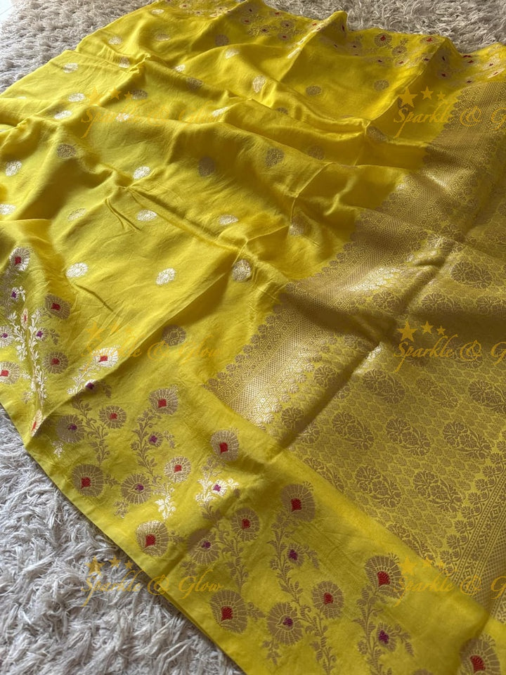 Luxury Banarasi Saree with Tissue Organza Fabric