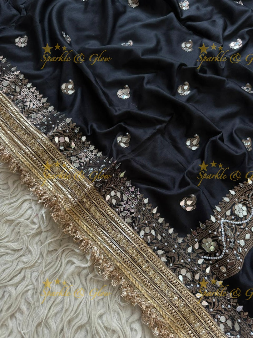 Timeless Banarasi Saree with Zari & Mirror Embellishments