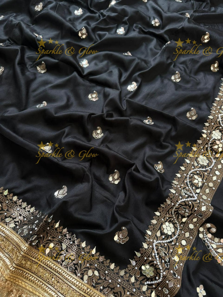 Timeless Banarasi Saree with Zari & Mirror Embellishments