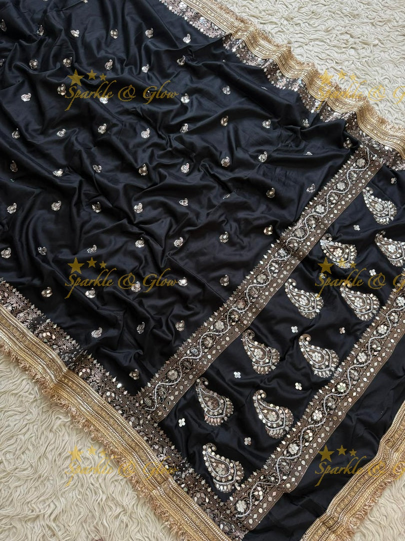 Timeless Banarasi Saree with Zari & Mirror Embellishments