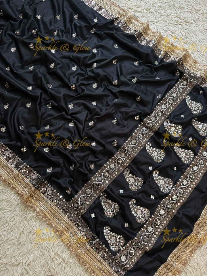 Timeless Banarasi Saree with Zari & Mirror Embellishments