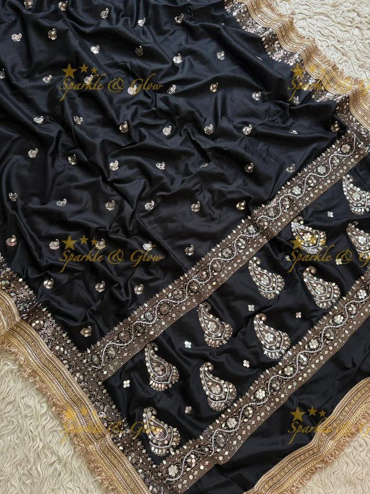 Timeless Banarasi Saree with Zari & Mirror Embellishments