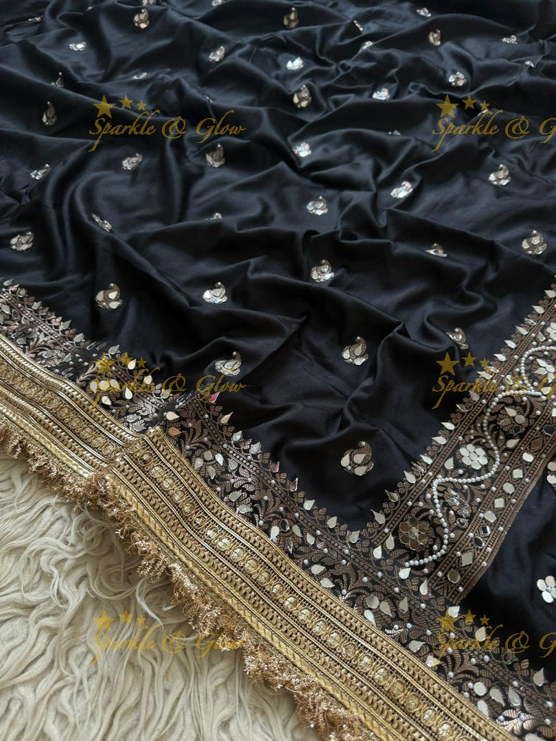 Timeless Banarasi Saree with Zari & Mirror Embellishments