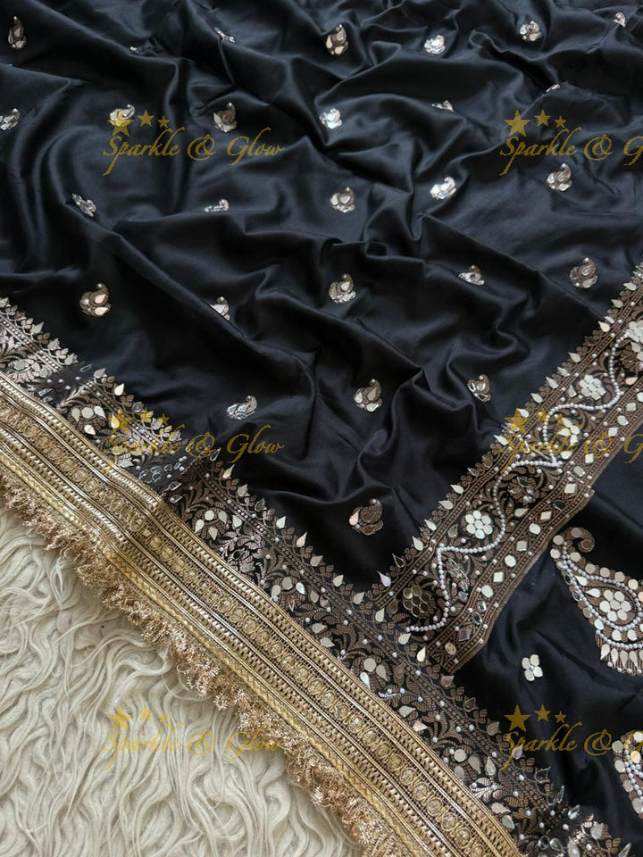 Timeless Banarasi Saree with Zari & Mirror Embellishments