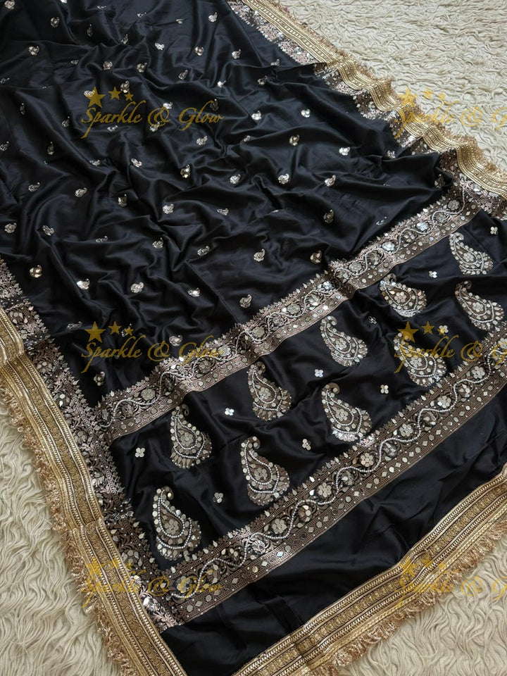 Timeless Banarasi Saree with Zari & Mirror Embellishments