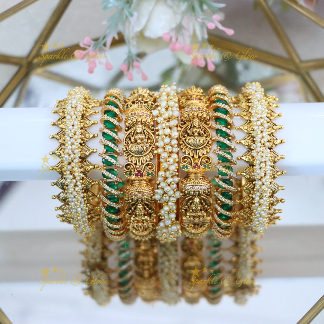 Exquisite Traditional Temple Jewelry Bangles Set