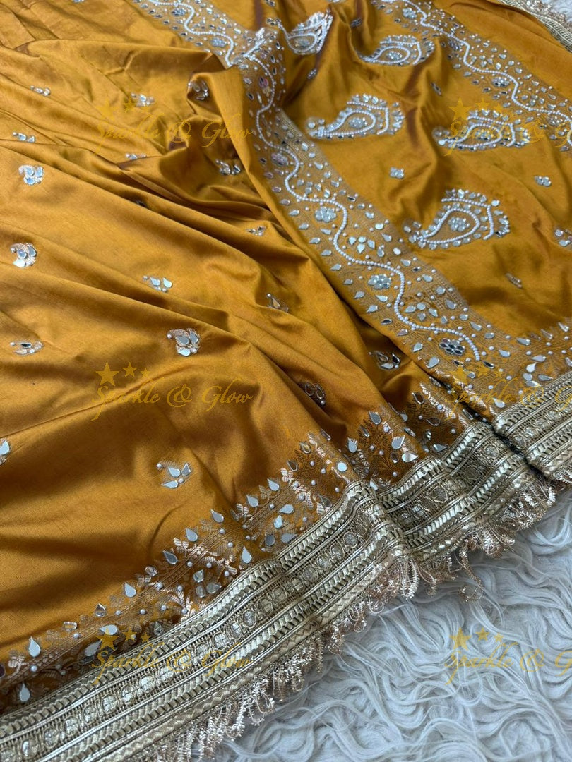 Elegant Banarasi Mirror Tissue Saree for Weddings