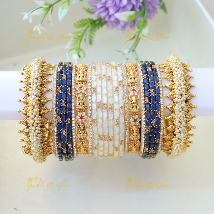 Elegant Lakshmi Pearl Bridal Bangles - Premium Design