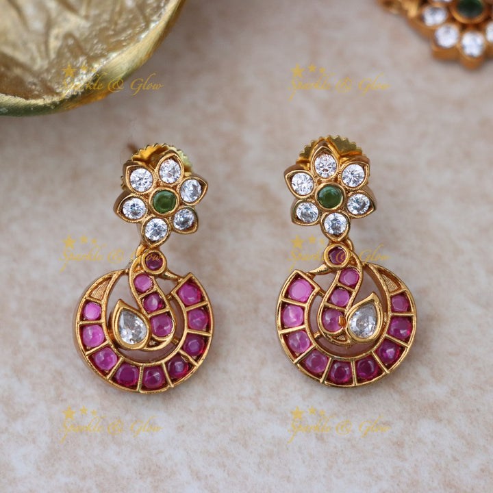 Exquisite Gold Plated Short Necklace Set for Festivals