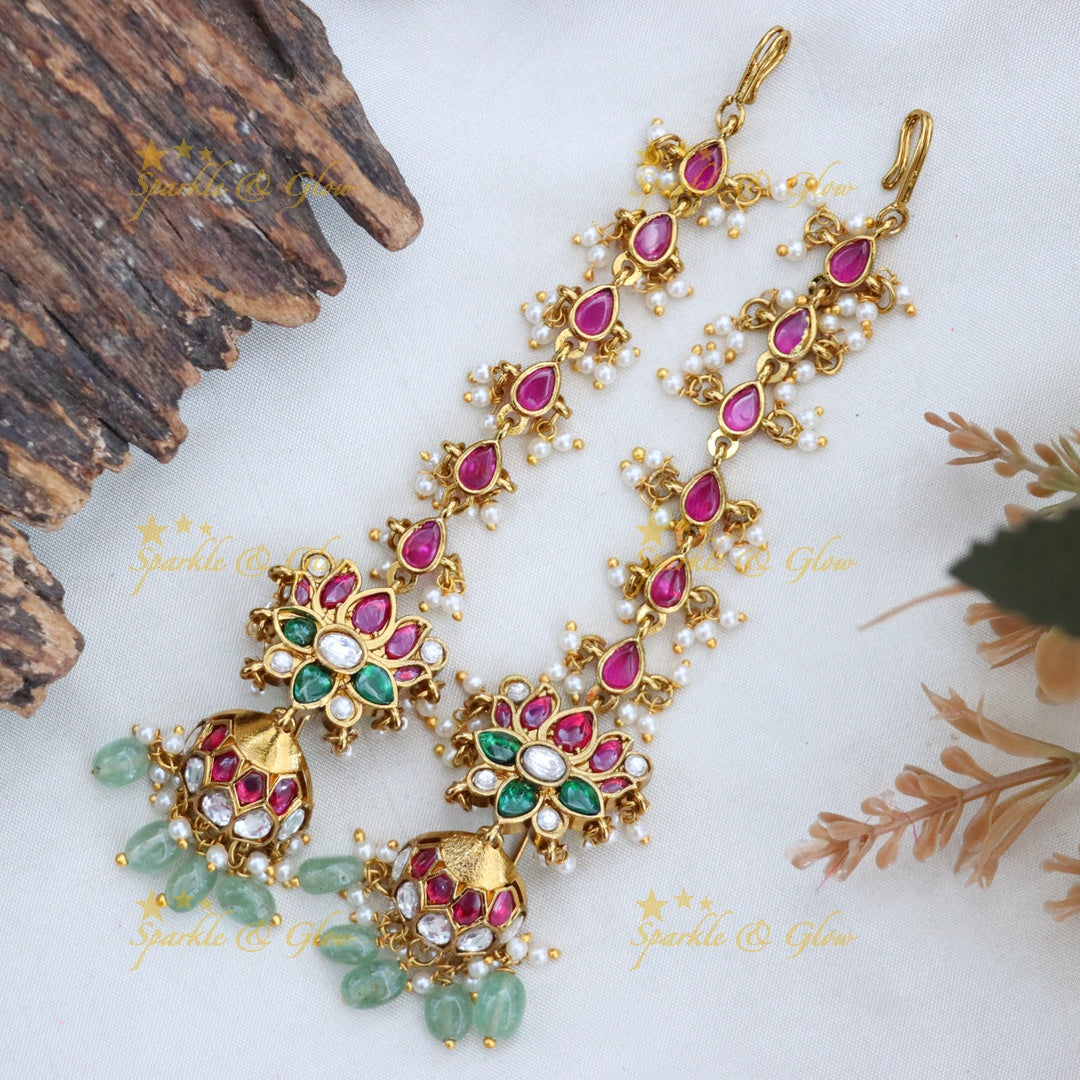 Gold Plated Jhumka Earrings - Perfect for Weddings